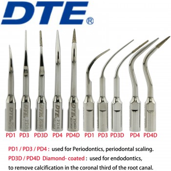 10Pcs Woodpecker DTE Dental Ultrasonic Scaler Tips Endodontics Periodontal Fit N...