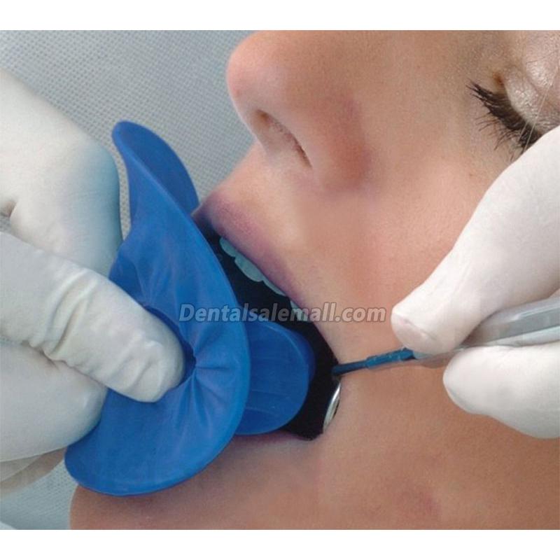 10pcs Blue Color Dental Dam Disposable Sterile Rubber Dam Cheek Retractor  Opener for Oral Safe Clamps