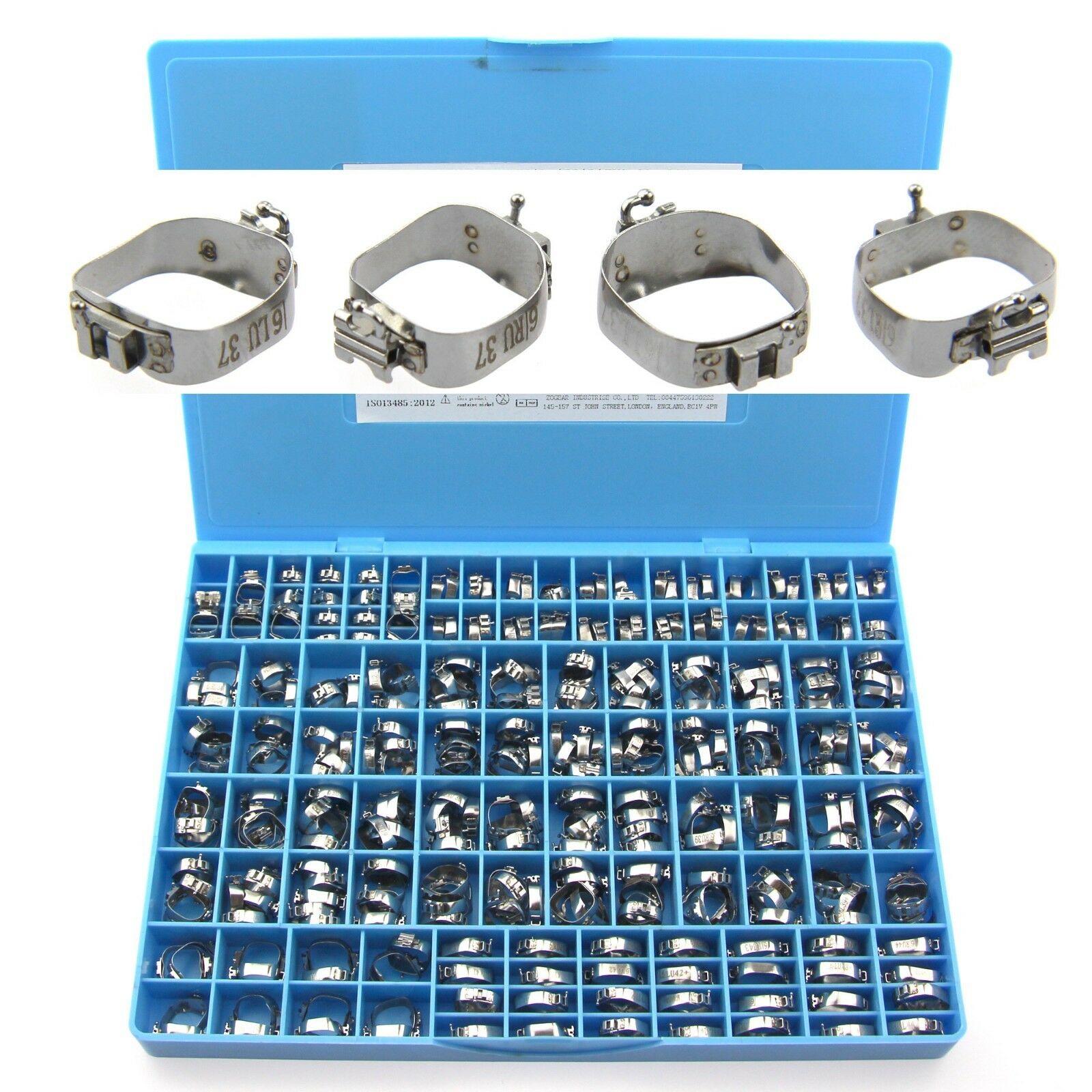 Generic Dental Orthodontic Molar Buccal Tube Band Stainless Steel Metal Brackets  Braces 0.022 With Hook On 3