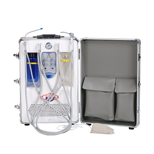 BD-406A Portable Dental Turbine Unit(Air Compressor+Suction System+Triplex Syringe)