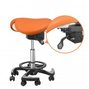 Ergonomic Dental Assistant Stool Two-part Saddle Chair Assistant Operator Stools Imported Leather