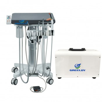 Greeloy GU-P302S Mobile Dental Cart Unit + Compressor + Electric Motor + Scaler ...