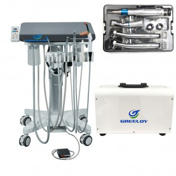 Greeloy GU-P302S Mobile Dental Unit + Compressor + Electric Motor + Scaler + Cur...