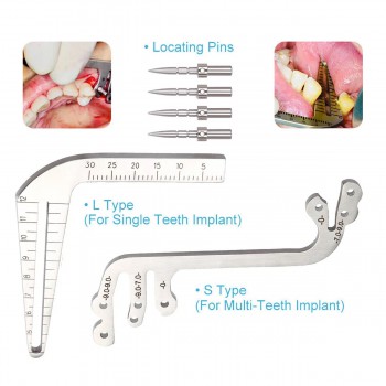 Dental implant Surgical Drill Guide Locator Instruments Set Implant Measuring Ru...