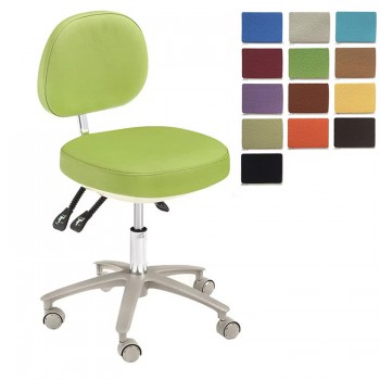 HS-6 Dental Ergonomic Dental Stool with Backrest Dentist Assistant Stool Microfi...