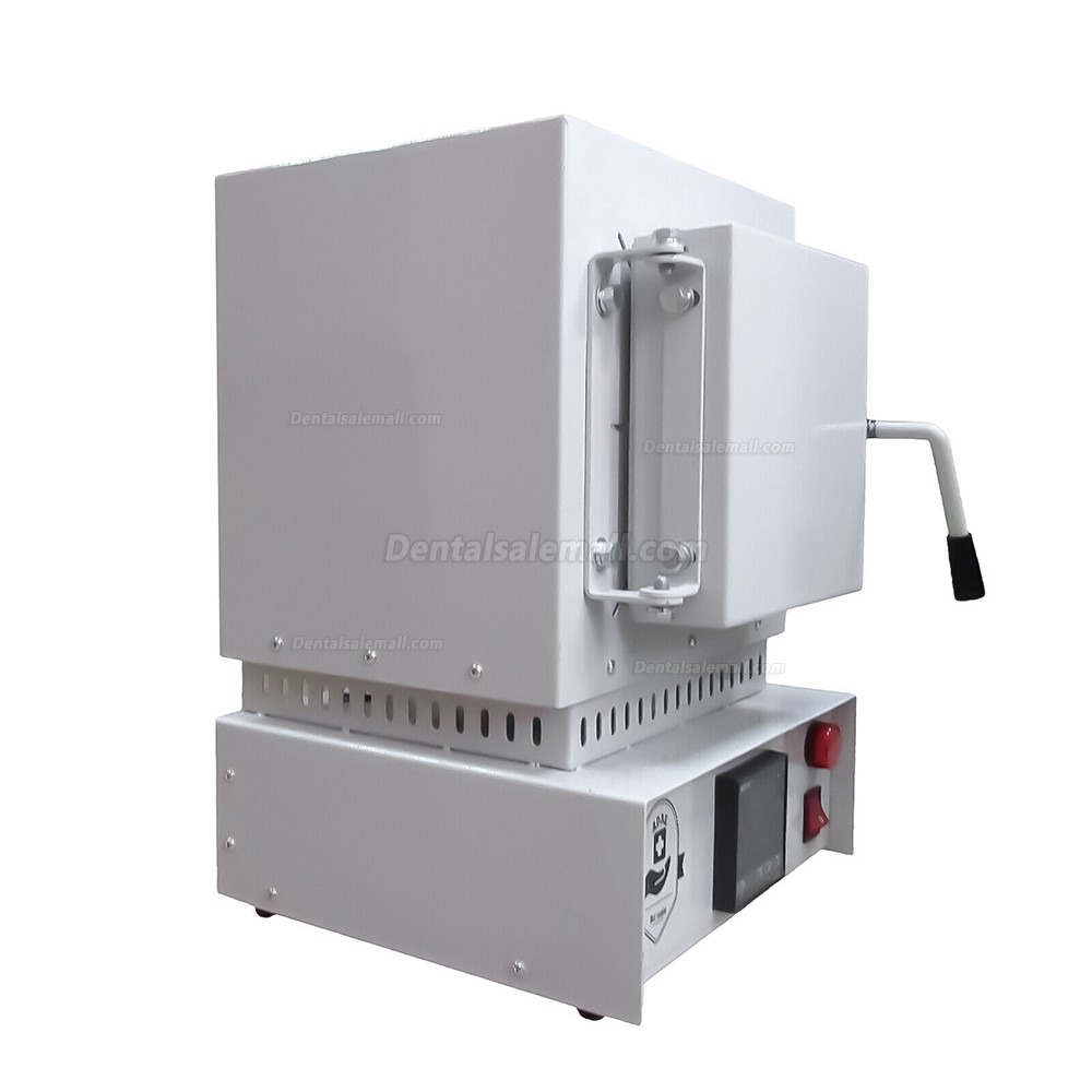 1.5KW 1000℃ Mini Dental Lab Wax Muffle Furnace High Temperature Wax Burnout Oven for Preheating Crucible