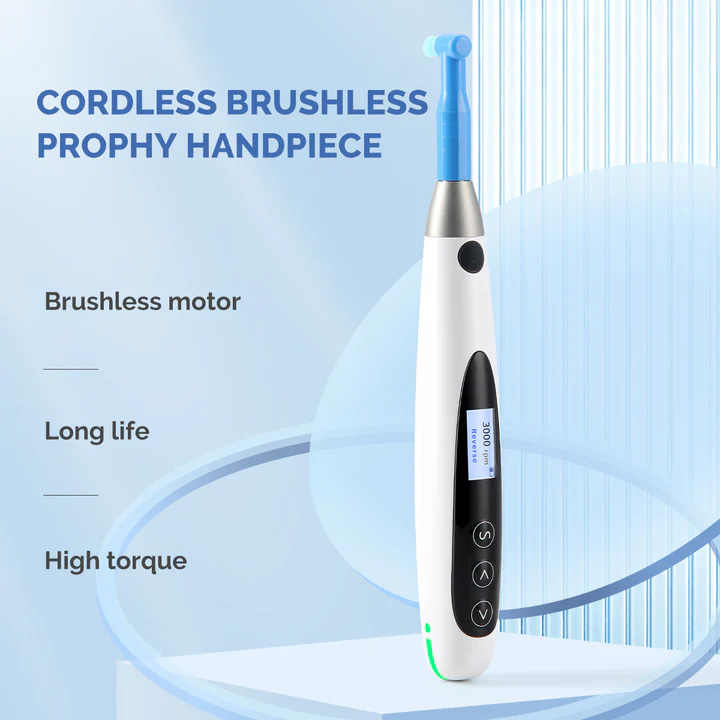 Electric Cordless Dental Hygiene Prophy Handpiece for Oral Cleaning Polishing 10 Speed Settings