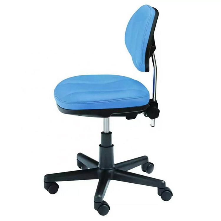 HS-10 Mobile Dental Stool with Back Support Doctor's Dentist Assistant Nurse Hygienist Chair Microfiber Leather