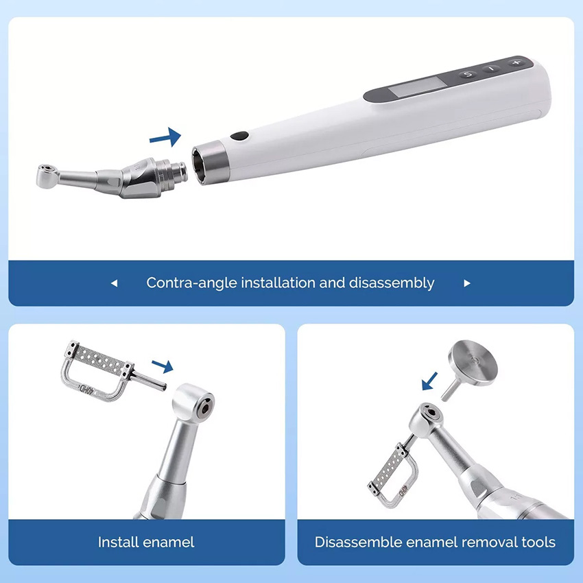 Electric Interproximal Reduction Orthodontic Handpiece IPR Kit with 5Pcs Strips