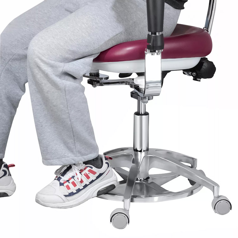 JKS-037 Ergonomic Dental Stool with Armrest Dentist Operator Assistant Hygienist Chair 360° Rotation