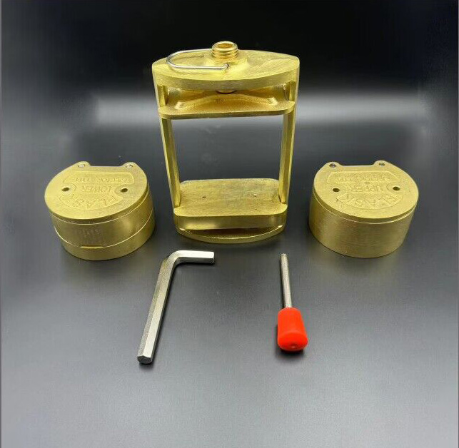 Dental Lab Denture Flask Press Flasks Kit Double Layer Denture Compress Upper / Lower Brass Flask