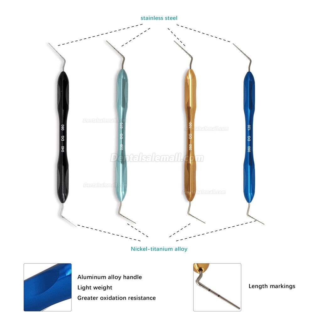 Dental Endodontic Endo Buchanan Hand Plugger Tip NITI Fill Obturation Kit 4 Sizes