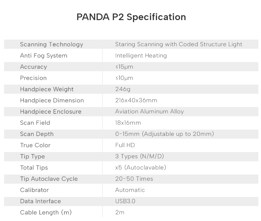 Pingtum Panda P2 Digital Dental 3D Intraoral Scanner with Scanning Software