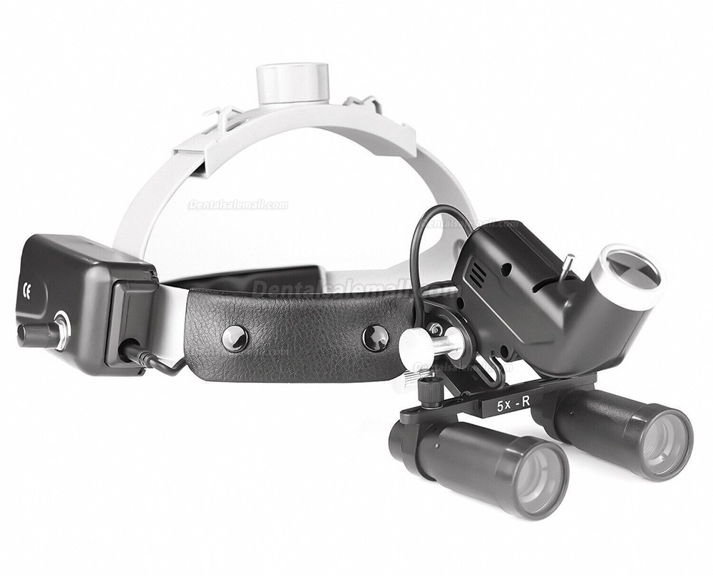 4.0X/5.0X/6.0X/8.0X-R Dental Medical Magnifying Loupe + Headband 5W LED Surgical Headlight