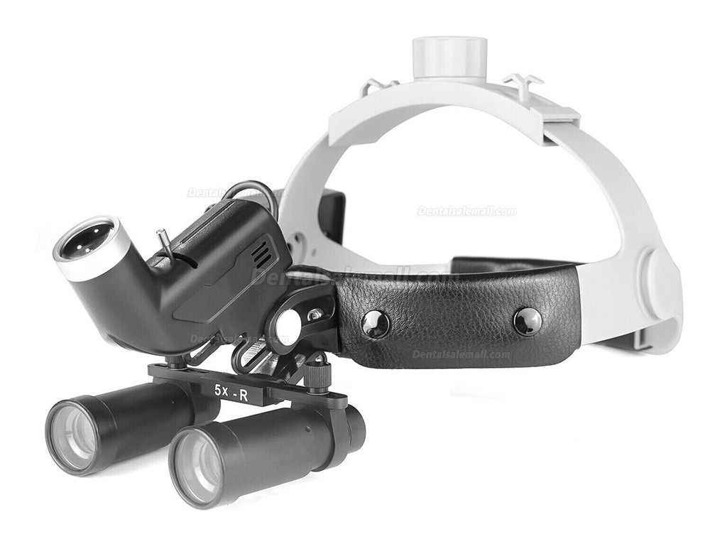 4.0X/5.0X/6.0X/8.0X-R Dental Medical Magnifying Loupe + Headband 5W LED Surgical Headlight