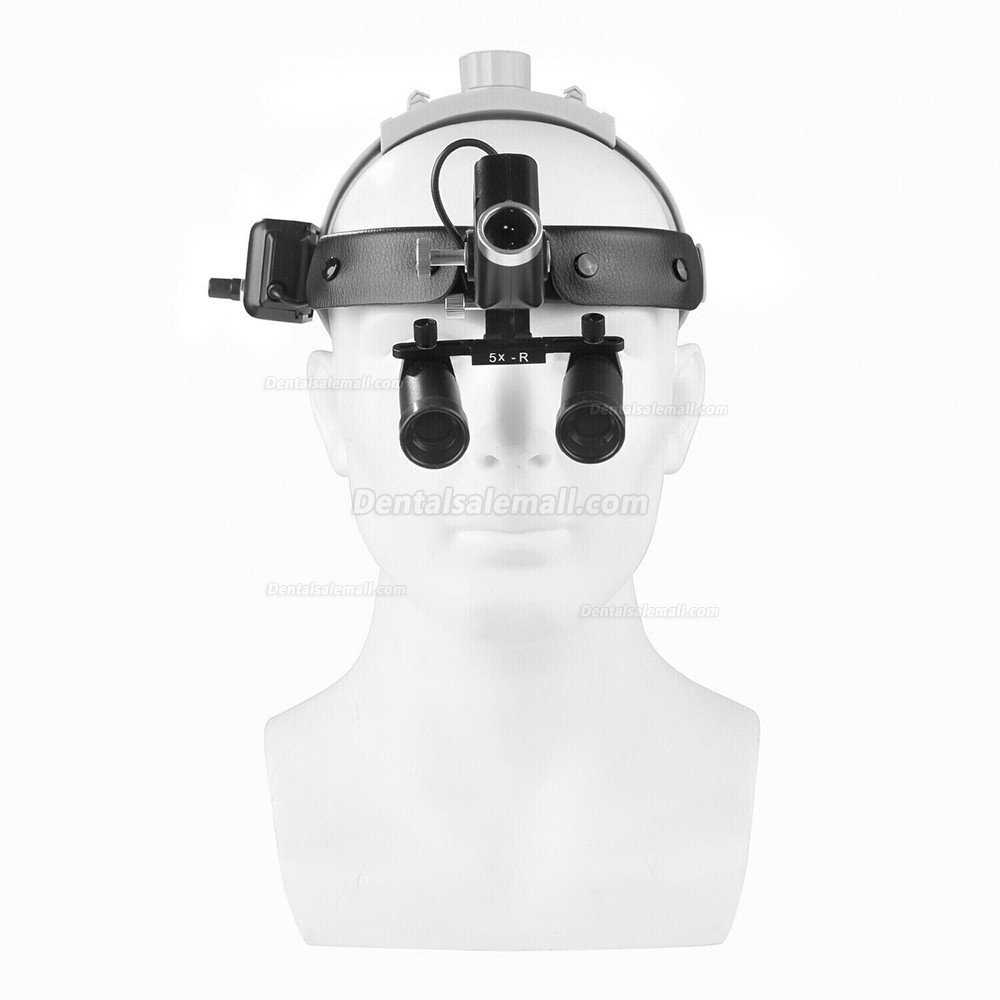 4.0X/5.0X/6.0X/8.0X-R Dental Medical Magnifying Loupe + Headband 5W LED Surgical Headlight